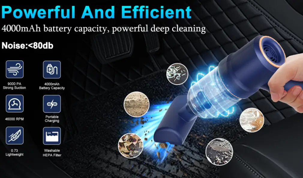 Buying Guide For Best Car Vacuum Cleaner Under $50 Guideline For You KMM Handheld Car Vacuum Cleaner 2