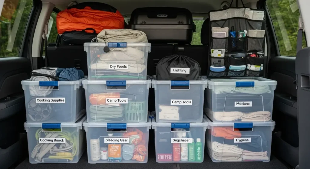 Car Camping Gear Storage Ideas
